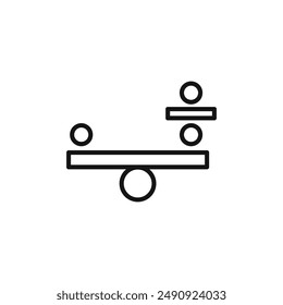 esquema de Vector de signo de logotipo equilibrado