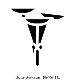 balancing plates glyph icon vector. balancing plates sign. isolated contour symbol black illustration