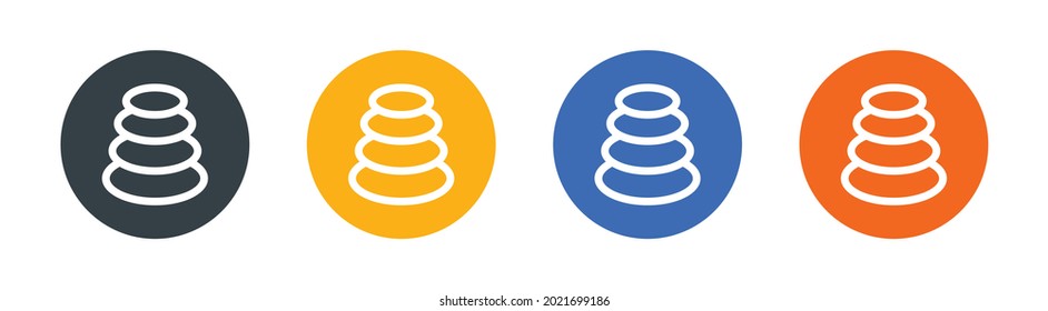 Balancing rock zen stone icon.