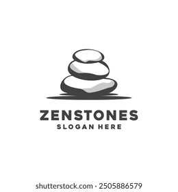 Balancing rock zen stone stones logo vector icon illustration
