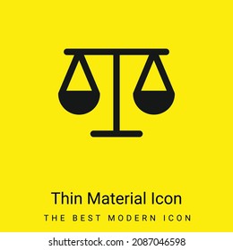 Icono de eslabón de la escala de balanceo mínimo del material amarillo brillante