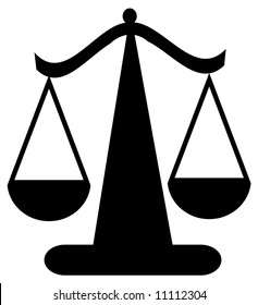 balancing scale or scales of justice - vector