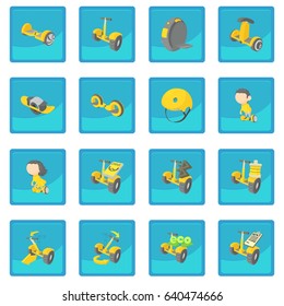 Balancing scooter icon blue app for any design vector illustration
