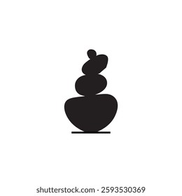 Balancing stone icon logo design template isolated illustration