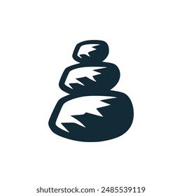 diseño de Plantilla de Ilustración vectorial de logotipo de piedra de equilibrio