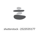 balancing stones logo design template	
