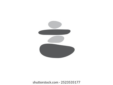 balancing stones logo design template	
