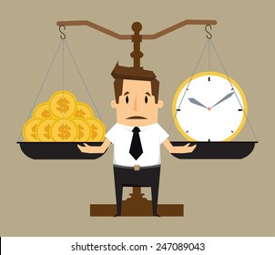 Balancing Time and Money.vector