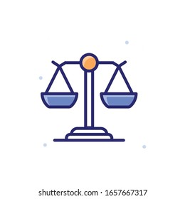 Ilustración de vectores de equilibrio. Esbozar Iconos de Crecimiento del Negocio e Inversión Llenados. Archivo EPS 10