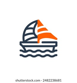 Balangay Ship Vector Icon Illustration