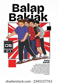 Balap Bakiak. Translation: Clog Race. Is a Traditional games held every year 1t 17 August to celebrate Indonesian Independence Day. Poster Template