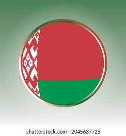 balarus country flag with circle frame