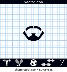 Balbo style. Beard and mustache icon.