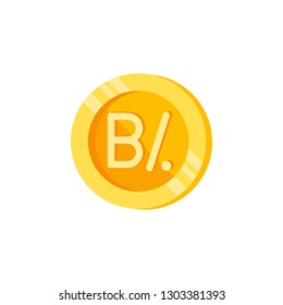 Balboa, coin, money color icon. Element of color finance signs. Premium quality graphic design icon. Signs and symbols collection icon for websites, web design