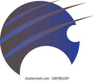 Balck Blue Globe Logo