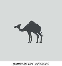 balck color camel silhouette on gray back