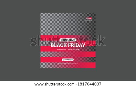 Balck friday social media post banner And cover design template