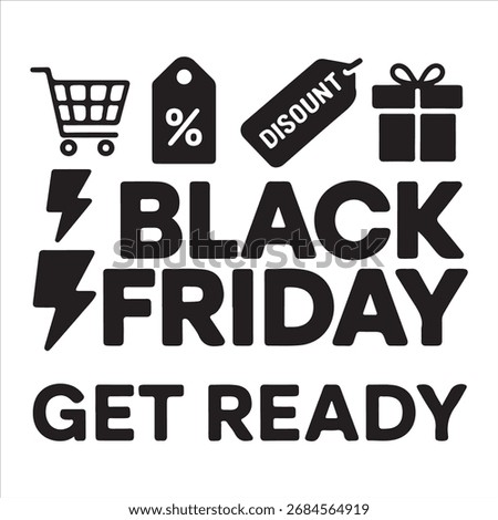 balck friday vector art icon pack icon set bandle banner silhouette art black and white backgroent 