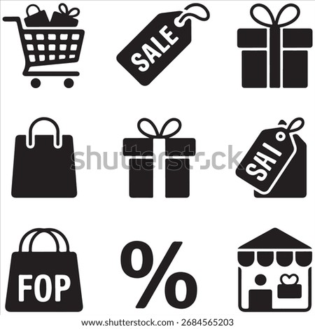 balck friday vector art icon pack icon set bandle banner silhouette art black and white backgroent 