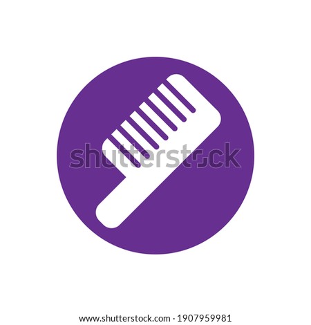 balck hair comb icon vector