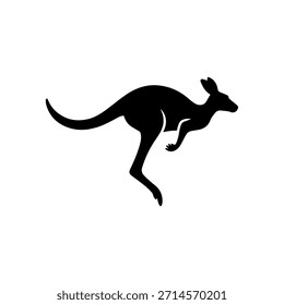 Balck Kangaroo Vector Silhouette Design