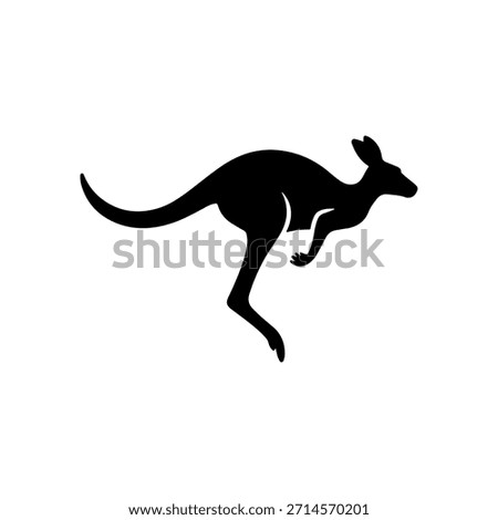 Balck Kangaroo Vector Silhouette Design