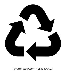 Balck vector circular arrow isolated on white background.
