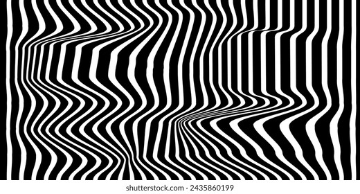 Balck and white optical art wallpaper