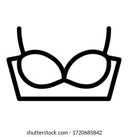 Balconette top icon. Outline balconette top vector icon for web design isolated on white background