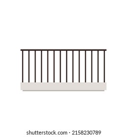 Balcony cartoon vector. Railing vector. Fence vector. svg