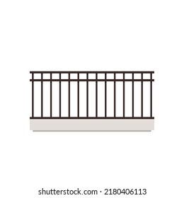 Balcony cartoon vector. Railing vector. Fence vector.