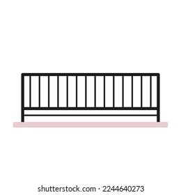 Balcony cartoon vector. Railing vector. Fence vecot.
