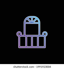 Balcony And Door blue gradient vector icon