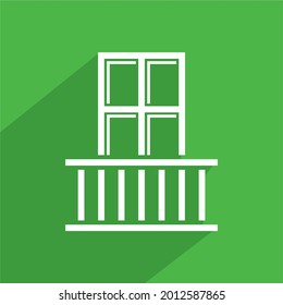balcony icon , facade icon vector