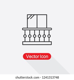 Balcony Icon, House Icon Vector Illustration Eps10