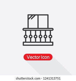 Balcony Icon, House Icon Vector Illustration Eps10