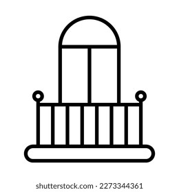Balcony Icon Logo Design Vector Template Illustration Sign And Symbol Pixels Perfect