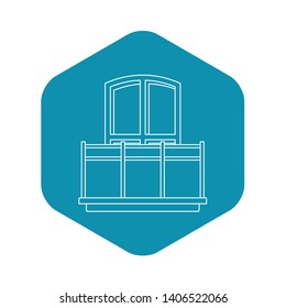 Balcony icon. Outline illustration of balcony vector icon for web