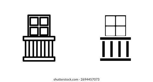Ícone de Varanda Ilustração vetorial simples para design gráfico e web.