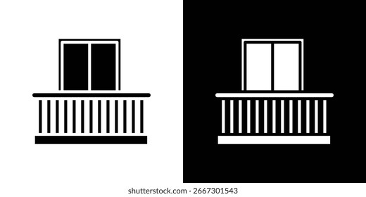 Balkon-Symbol-Zeichen, Vektor, eps 10