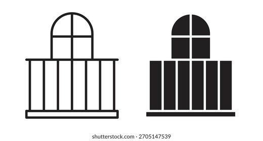 Icono de balcón Vector de diseños modernos planos y de carrera