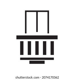 balcony icon vector sign design