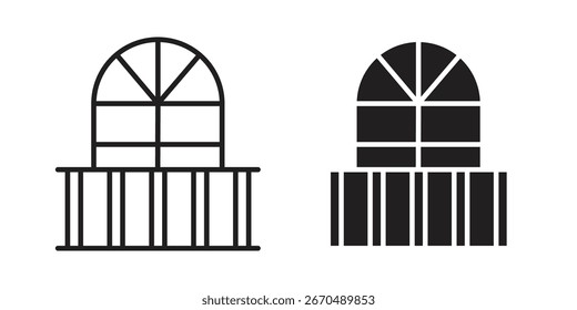 Vetor de ícone de Varanda, sinal e símbolo para elementos de design, site ou aplicativos.