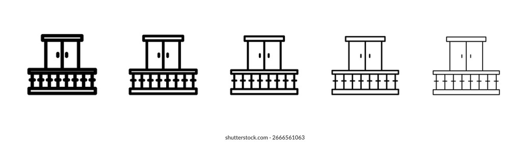 Icono de balcón en estilo Web. Ilustración vectorial. Eps10