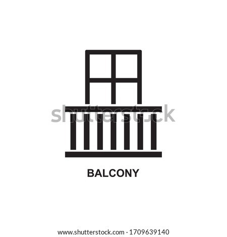 BALCONY ICON , WINDOW HOME ICON