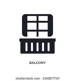 balcony isolated icon. simple element illustration from real estate concept icons. balcony editable logo sign symbol design on white background. can be use for web and mobile