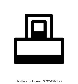 Balcony. Outlined stroke vector icon with black-filled details.