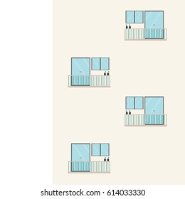 Balcony pattern vector.
