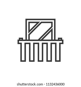 Balcony symbol vector. logo design. vector. free space for text. wallpaper.