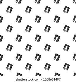 Balcony under roof pattern vector seamless repeating for any web design